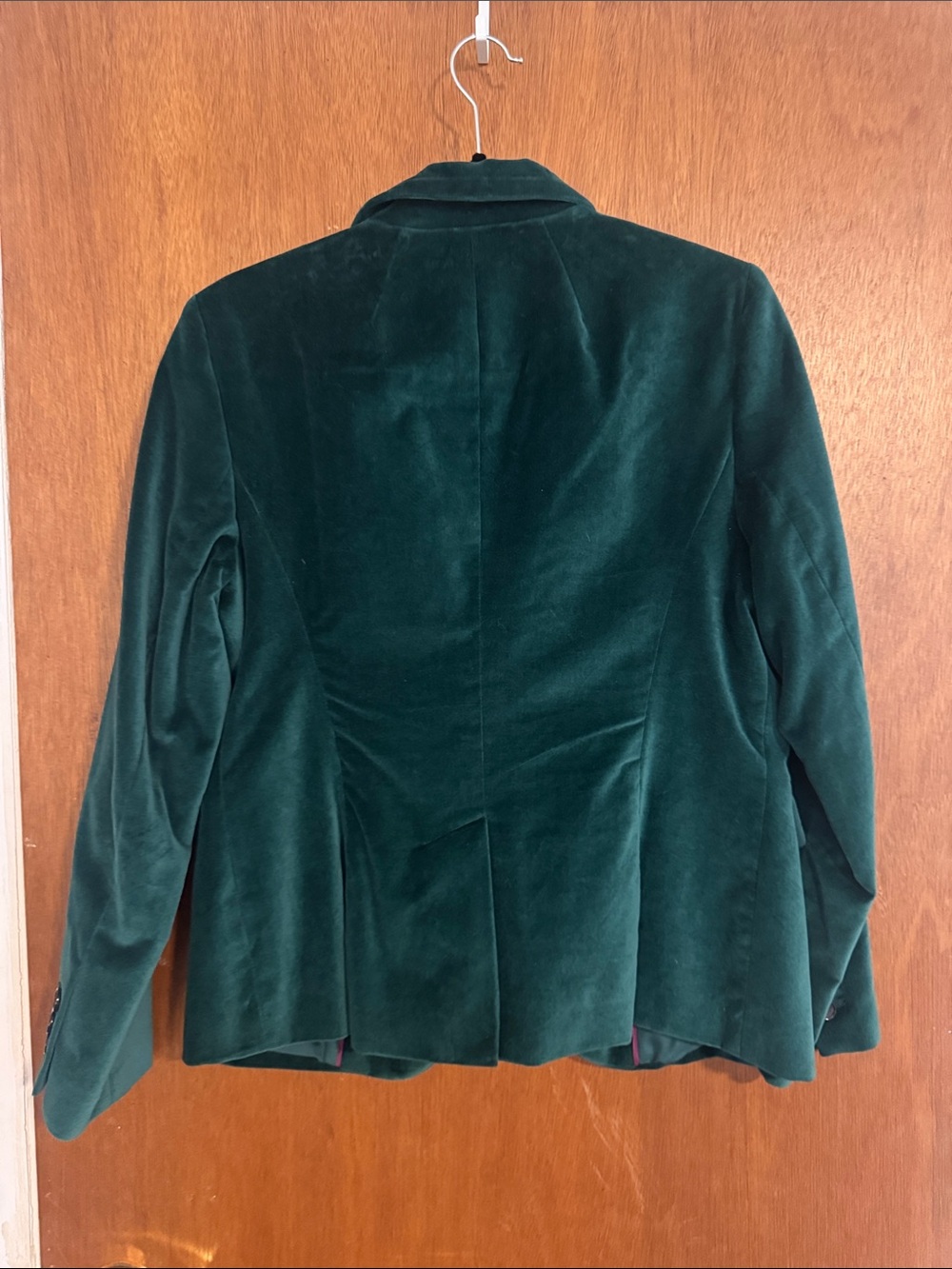 Talbots Deep Dark Green Velvet Blazer - Picture 2 of 5